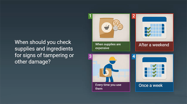 course screenshot from Alchemy's Food Facility Defense course